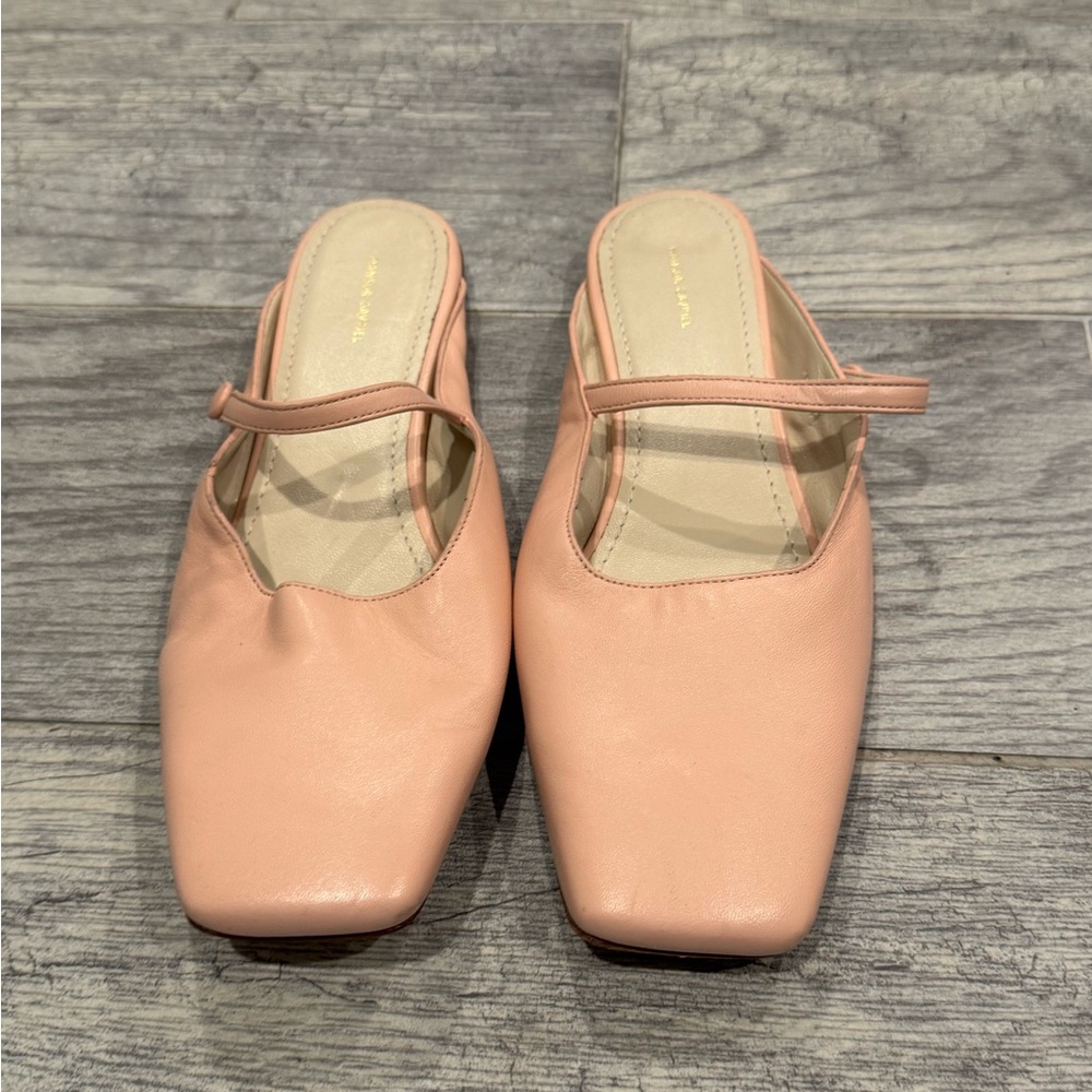 Mansur Gavriel pink square toe Mary Jane mules - Picture 3 of 8